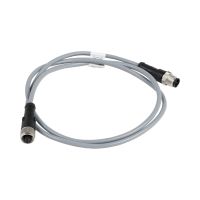 Kabel łączący OsiSense XZ proste męskie M12 4 piny kolankowe żeńskie M12 4 piny PVC 1m | XZCRV1511041C1 Telemecanique Sensors