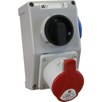 Zestaw instalacyjny IP44 L-O-P,32 A,3P+N+PE,2XP+N+PE,M32 | ZI25\R462 Spamel