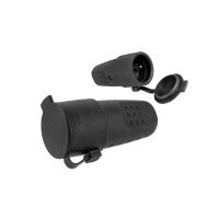 Gniazdo gumowe przenośne 250V/16A, IP44, czarne | D.3157L Pawbol