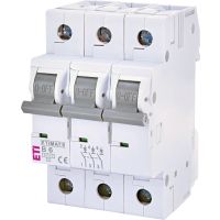 Wyłącznik nadprądowy 3P B 6A 6kA AC ETIMAT 6 | 002115512 Eti