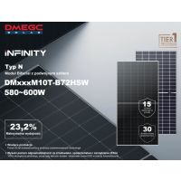 Panel fotowoltaiczny DM590M10T-B72HSW（M10TL+） 590W bifacial rama srebrna | DM590M10T-B72HSW DMEGC Renewable Ener