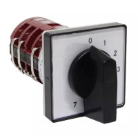 Łącznik krzywkowy 4G10-112-U R014, 10A, bez obudowy, pokrętło czarne 1-fazowy, 8-położ. (0-1-2…7) | 63-249080-001 Apator