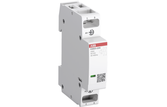 Stycznik instalacyjny, modułowy AC-1 20A 2P (2NO), 24V AC/DC, ESB20-20N-01 | 1SBE121111R0120 ABB