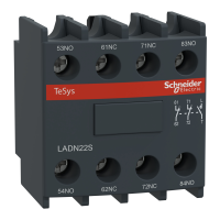 Blok styków pomocniczych wyprzedzających LC1 2NO 2NC zac skrz, czerwone do obw. bezp, Tesys | LADN22S Schneider Electric