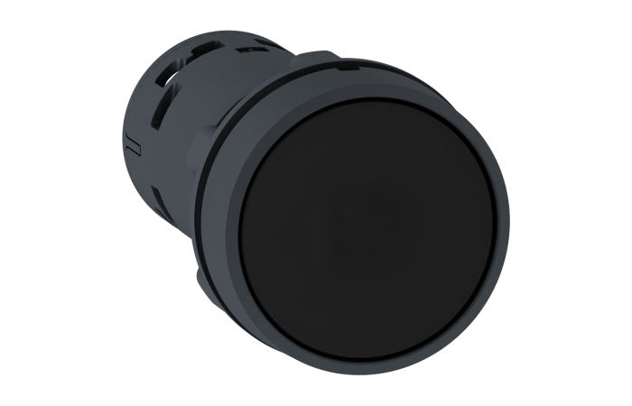 Przycisk kryty Fi-22mm z samopowrotem 1NO zaciski śrubow bez oznaczenia czarny, Harmony XB7 | XB7NA21 Schneider Electric