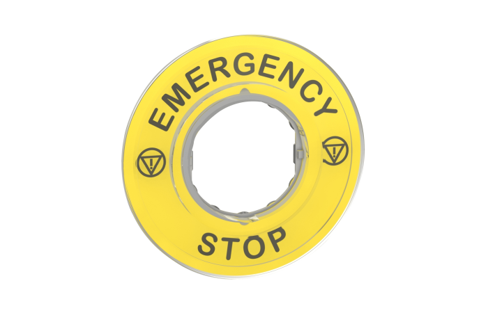 Etykieta na przycisk bezpieczeństwa, żółta, Harmony XB4 | ZBY9320 Schneider Electric