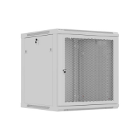 Szafa instalacyjna RACK wisząca 19" 12U 600X600 szara drzwi perforowane LANBERG (FLAT PACK) | WF01-6612-23S Impakt