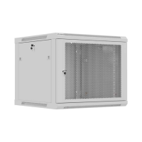 Szafa instalacyjna RACK wisząca 19" 9U 600X600 szara drzwi perforowane LANBERG (FLAT PACK) | WF01-6609-23S Impakt