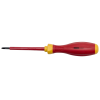 Wkrętak izolowany PH0x75 mm 1000V Cr-V - zawieszka plastikowa - 1 szt. MODECO EXPERT | MN-10-561 Rawlplug