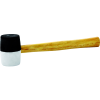 Młotek gumowy 900g trzonek drewniany biało-czarny | MN-31-232 Rawlplug