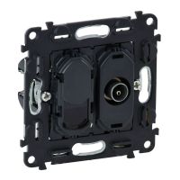 Gniazdo męskie TV 1,5dB + RJ45 kat. 6 UTP, Valena Life | 753055 Legrand