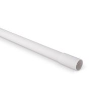 Rura elektroinstalacyjna sztywna z kielichem PVC RL-M 37 320N samogasnąca, biała (3m/10szt) | 12736 TT Plast