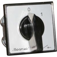 Łącznik krzywkowy 25A, rozłącznik 0-1, 3-biegunowy, mocowany do pulpitu, czoło szare | ŁK25R-2.8211\P03 Spamel