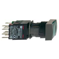 Przycisk płaski zielony samopowrotny LED 12...24V prostokątny Harmony XB6 | XB6DW3B5B Schneider Electric