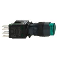 Przycisk wystający zielony samopowrotny LED 12...24V okrągły Harmony XB6 | XB6AE3B1B Schneider Electric