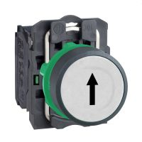 Przycisk biały kryty Fi-22mm z samopowrotem strzałka w górę 1NO | XB5AA3341 Schneider Electric