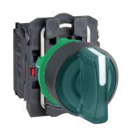 Przełącznik 3-pozycyjny zielony LED 230-240V Harmony XB5 | XB5AK133M5 Schneider Electric