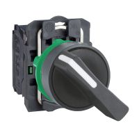 Przełącznik piórkowy Fi-22mm 2-pozycyjny stabilny 1NO czarny, piórko krótkie | XB5AJ21 Schneider Electric