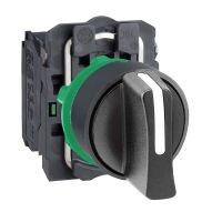 Przełącznik piórkowy Fi-22mm 2-pozycyjny stabilny 1NO czarny | XB5AD41 Schneider Electric