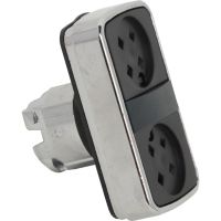 Napęd przycisku dwuklawiszowego płaski/płaski bez podśw. metalowy Harmony XB4 | ZB4BA79 Schneider Electric