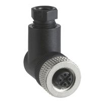 Złącze żeńskie M12 kątowe 5-pinowe dławica Pg7 metal | XZCC12FCM50B Telemecanique Sensors