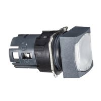 Przycisk płaski biały samopowrotny LED plastikowy kwadratowy Harmony XB6 | ZB6CW1 Schneider Electric