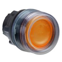 Główka przycisku płaskiego z samopowrotem LED OKAPT pomarańczowa plastikowa, Harmony XB5 | ZB5AW553 Schneider Electric