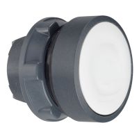 Główka przycisku płaskiego z samopowrotem, LED BA9A, biała plastikowa Harmony XB5 | ZB5AW31 Schneider Electric