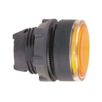 Główka przycisku płaskiego plastikowego, żółta z możliwością wstawienia legendy Harmony XB5 | ZB5AA58 Schneider Electric