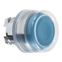 Przycisk płaski okapturzony niebieski samopowrotny bez podśw. metalowy, Harmony XB4 | ZB4BP68 Schneider Electric