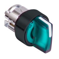Główka przełącznika 3-pozycyjnego z samopowrotem LED zielona, plastikowa, Harmony XB5 | ZB5AK1833 Schneider Electric