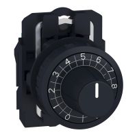 Napęd i podstawa do potencjometru czarna plastikowa Harmony XB5 | ZB5AD922 Schneider Electric