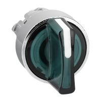 Przełącznik 3-pozycyjny zielony z lewej do środka LED metalowy typowa, Harmony XB4 | ZB4BK1733 Schneider Electric