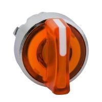 Główka przełącznika 3 pozycyjnego LED pomarańczowa metalowa Harmony XB4 | ZB4BK1353 Schneider Electric
