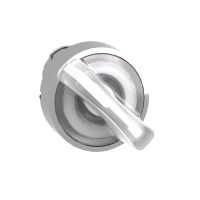 Główka przełącznika 2 pozycyjnego z samopowrotem LED biała metalowa Harmony XB4 | ZB4BK1413 Schneider Electric