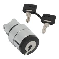 Napęd przełącznika 2-pozycyjny Fi-22mm z kluczem stabilny 520E okrągły metalowy Harmony XB4 | ZB4BG414 Schneider Electric