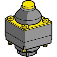 Głowica łącznika krańcowego OsiSense XC trzpień metalowy w osłonie ochronnej | ZCKD019 Telemecanique Sensors