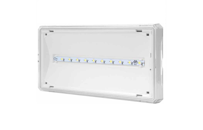 Oprawa awaryjna EXIT IP65 ECO LED 3W 310lm 1h jednozadaniowa, biała | ETE/3W/E/1/SE/X/WH Awex