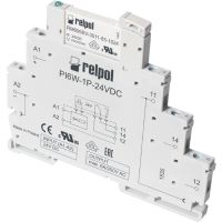Przekaźnik interfejsowy PIR6W-1P-24VDC, 6A, 1P, LED zielony, 24VDC, IP20, szary | 856063 Relpol