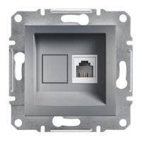Gniazdo telefoniczne bez ramki, stal | EPH4100162 Schneider Electric
