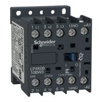Stycznik mocy miniaturowy 6A AC-3 styk pomocniczy 1NO napiecie cewki 24VDC 3P, TeSys | LP4K0610BW3 Schneider Electric