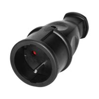 Gniazdo warsztatowe 2P+Z, czarny (zestaw 12szt) | OR-AE-13258/12 Orno