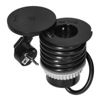 Gniazdo meblowe Ø6cm z rotacyjną pokrywą, ładowarką indukcyjną, ładowarką USB i przewodem 1,5m, 1x2P | OR-GM-9028 Orno