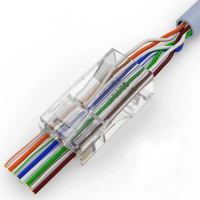 Wtyk RJ45 kat. 5e UTP przelotowy (opak 100szt) | CCAS-RJ5E-UTP-EZ C C Partners