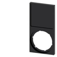uchwyt tabliczki, Ramka na dole kwadratowa, czarny, do tabliczek identyfikacyjnych 27x 27mm | 3SU1900-0AQ10-0AA0 Siemens