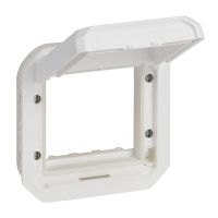 Adapter Arteor/Mosaic z przyciemnioną klapką mechanizm biały, Nowe Plexo | 069684L Legrand