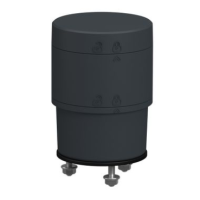 Podstawa kolumny świetlnej XV6 fi-60mm adapter 3-piny ciemnoszary 24V AC/DC | XV6C21BP Schneider Electric