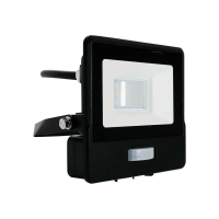 Naświetlacz LED V-TAC 10W SAMSUNG CHIP czujnik ruchu czarny przewód 1M VT-118S-1 6400K 735lm 5 lat g | 3800157661409 LED EUROPE