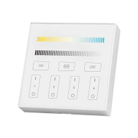 Pilot panel ścienny szklany kontroler V-TAC jednokolorowy CCT 4-strefy VT-2439 | 3800157684798 LED EUROPE