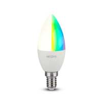 Żarówka LED smart WI-FI V-TAC 4.8W E14 świeczka tuya Alexa Google Home VT-5114-N RGB+2700K-6400K 450 | 3800157687584 LED EUROPE